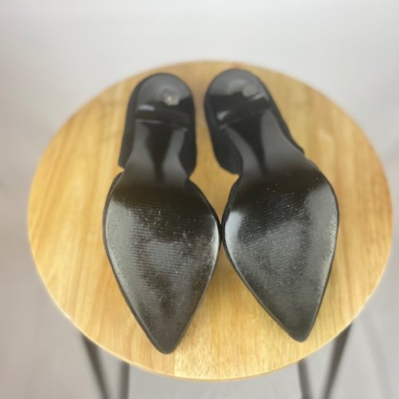 Steve Madden Varcityy D'Orsay Stiletto Heels in Black Suede, Size 6. - Picture 8 of 8